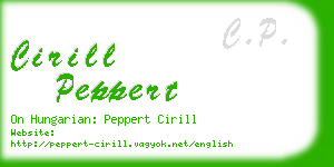 cirill peppert business card